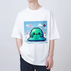 ドットイラストTシャツのドット絵　スライム Oversized T-Shirt