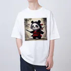 pandownloadの忍者のパンダ オーバーサイズTシャツ