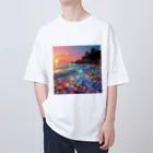 Mellow-Skyの美しすぎるハートシーグラス オーバーサイズTシャツ