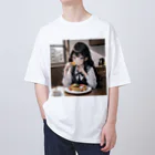 sgt-chikaraの朝食中の女子高生2 オーバーサイズTシャツ