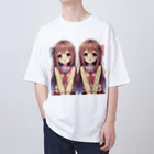 seigi2oo2の愛らしい可愛い双子の姉妹 Oversized T-Shirt