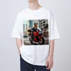 the blue seasonの街角の犬ライダー Oversized T-Shirt
