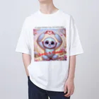 dreamy-designのLOVE&PEACE　シロテナガザルくん Oversized T-Shirt