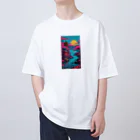 thedarkesthourのアジア　中国　日本　寺院　月夜　プレゼント Oversized T-Shirt