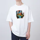 EseCAMPのキャンプ熊シリーズ Oversized T-Shirt