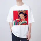 AQUAMETAVERSEの錦絵の微笑 Marsa 106 Oversized T-Shirt