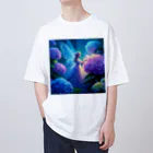 かるるんショップのあじさいと妖精 Oversized T-Shirt