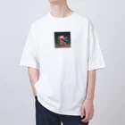 ganeshaのおもちゃの飛行機で遊ぶかわいいブタ Oversized T-Shirt