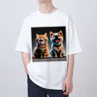 musashiyaのご機嫌な猫と犬 Oversized T-Shirt