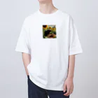 Sunbathingのヒマワリの根元で食事をするモグラ Oversized T-Shirt