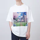 Mitsugosiのファンタジーな世界 オーバーサイズTシャツ