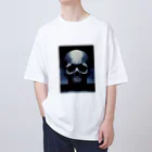 madaga-skullのドットスカル オーバーサイズTシャツ