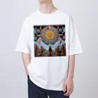 MKTU51の月　太陽　大地への祈り3 Oversized T-Shirt