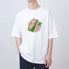 さちあきのおみせの季節のちまきハリネズミ オーバーサイズTシャツ