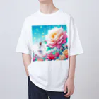 huwari-hanaakariのバラと妖精 オーバーサイズTシャツ