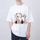 ke__to_isurugiの筋トレサモエド犬(女性向け) オーバーサイズTシャツ