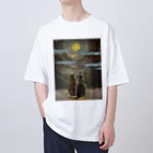 絵描き ひろみるん♪ オリジナル アートグッズSHOPのいつも一緒に〜ブルームーン〜 Oversized T-Shirt