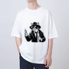 age3mのブルースキャットマン オーバーサイズTシャツ