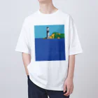 草加明良の灯台と海 オーバーサイズTシャツ