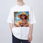 Chama's shopのビーチガール Oversized T-Shirt