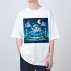 キャラクターズのキラキラ夜景飛行くん オーバーサイズTシャツ