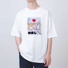 ニャンにゃんこ(kaji)の仲良しさん オーバーサイズTシャツ