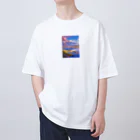 AQUAMETAVERSEの富士山とさくら Oversized T-Shirt