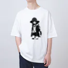 モノクロ美少女の悲しみ美少女モノクロ Oversized T-Shirt
