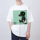 Posagodardy  ポサゴダルディのVinyl Dog Green ear オーバーサイズTシャツ