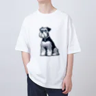 チワワのすももdear.moのハンサムボーイシュナウザー Oversized T-Shirt