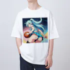 yozoraniyumeoの魔法バスケ少女 オーバーサイズTシャツ