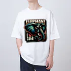 アニマルファッションのエレファントファイヤー オーバーサイズTシャツ