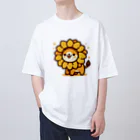 Mizのゆるハウスの向日葵になったライオン Oversized T-Shirt