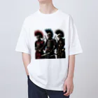 riotriffs_punksのサムライパンクス Oversized T-Shirt