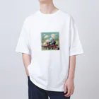 atoyuki_SHOPの可愛い機関車 Oversized T-Shirt