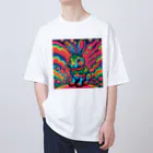 うさぎウサギのイチゴウサギ Oversized T-Shirt