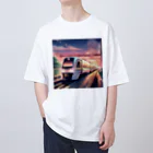 atoyuki_SHOPの近未来特急風　　ato オーバーサイズTシャツ