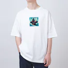 まんじゅ王国の夢中になって波乗りする、サーフィン上手なゴリラ Oversized T-Shirt