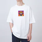 pikapikaの情熱ネコマッチョ オーバーサイズTシャツ