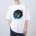 Mizのゆるハウスの3つの流れ星 Oversized T-Shirt