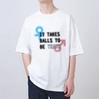 Café Roseraieの「It Takes Balls to be Trans」 オーバーサイズTシャツ