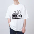 BOSATUの電車に乗ったうさぎ Oversized T-Shirt