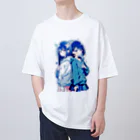 あおいさかな の すいそうのプレステ2っぽい女の子 オーバーサイズTシャツ