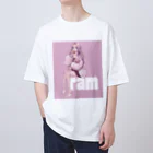 　＜＜ramの薩婆訶堂＞＞のくつろぎram(PINK) オーバーサイズTシャツ