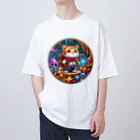 Coco&Mico Companyの冒険のドワーフキャット Tシャツ - 子ども用 Oversized T-Shirt