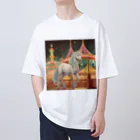 春天堂の夜の遊園地 オーバーサイズTシャツ