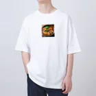 ザキ山の集え。ラーメン好きによるラーメングッズ Oversized T-Shirt