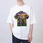 AQUAMETAVERSEのアロハシャツTシャツ　Tomoe bb 2712 オーバーサイズTシャツ
