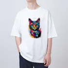 japanese-creatorの猫　デザインTシャツ　アート　グラフィック Oversized T-Shirt