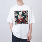 zakujblの和柄とキュートなクマ Oversized T-Shirt